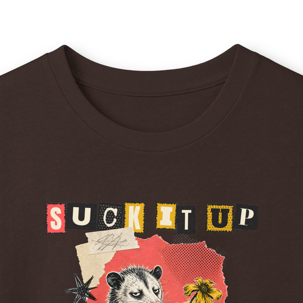 Suck It Up Buttercup Zine Possum Long Sleeve Tee