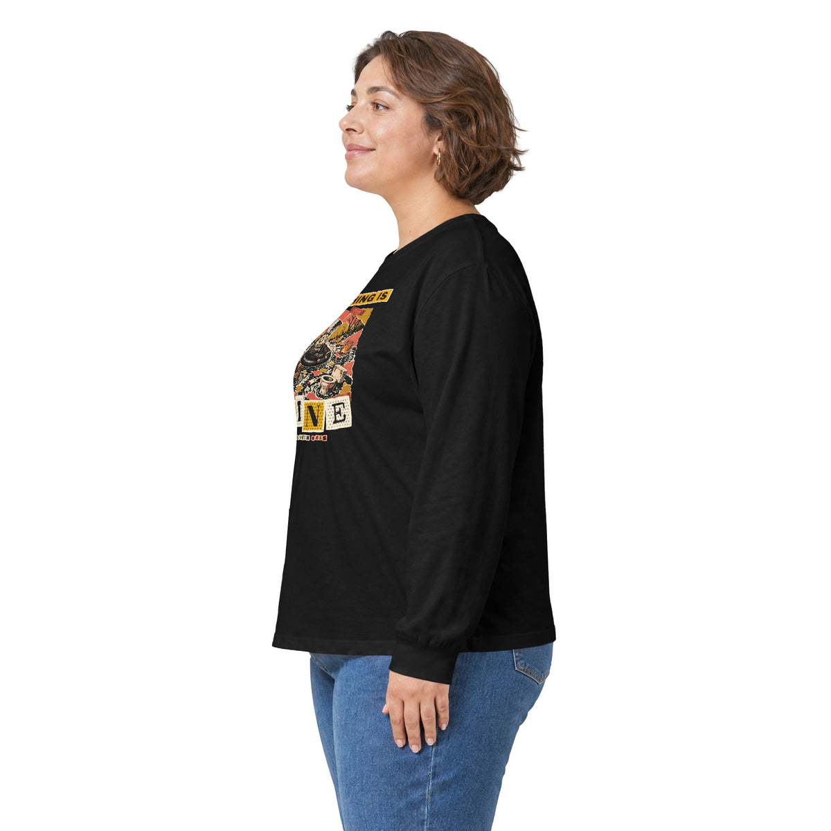 Everything Is Fine Stressed Possum Long Sleeve Tee – Back Porch Sass