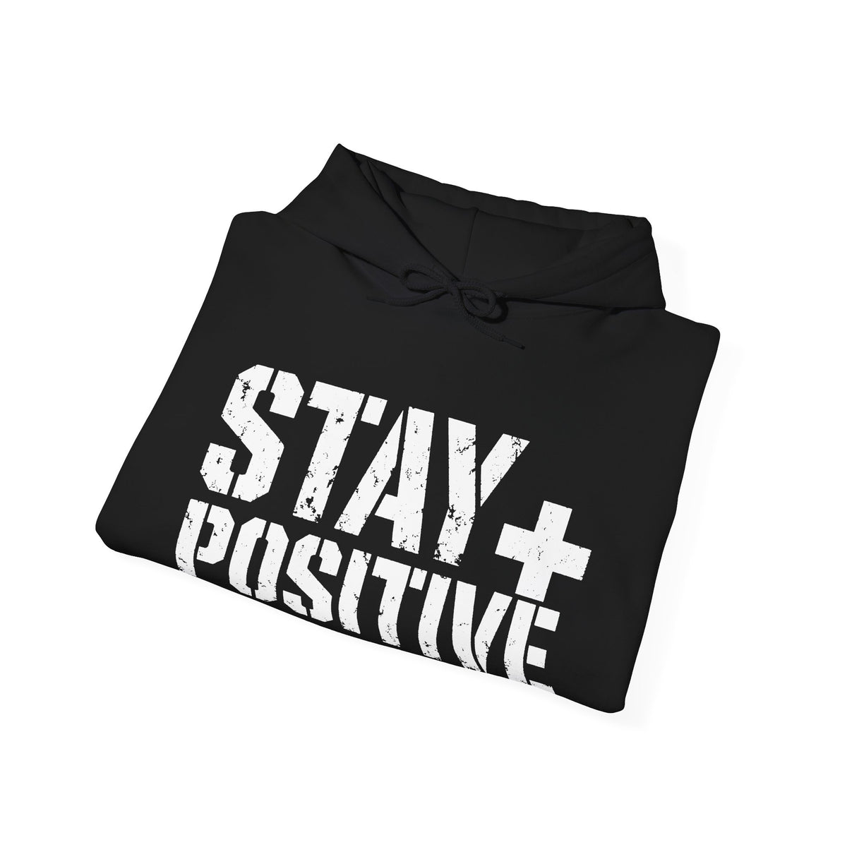 Black Stay Positive Logo hoodie, detail view