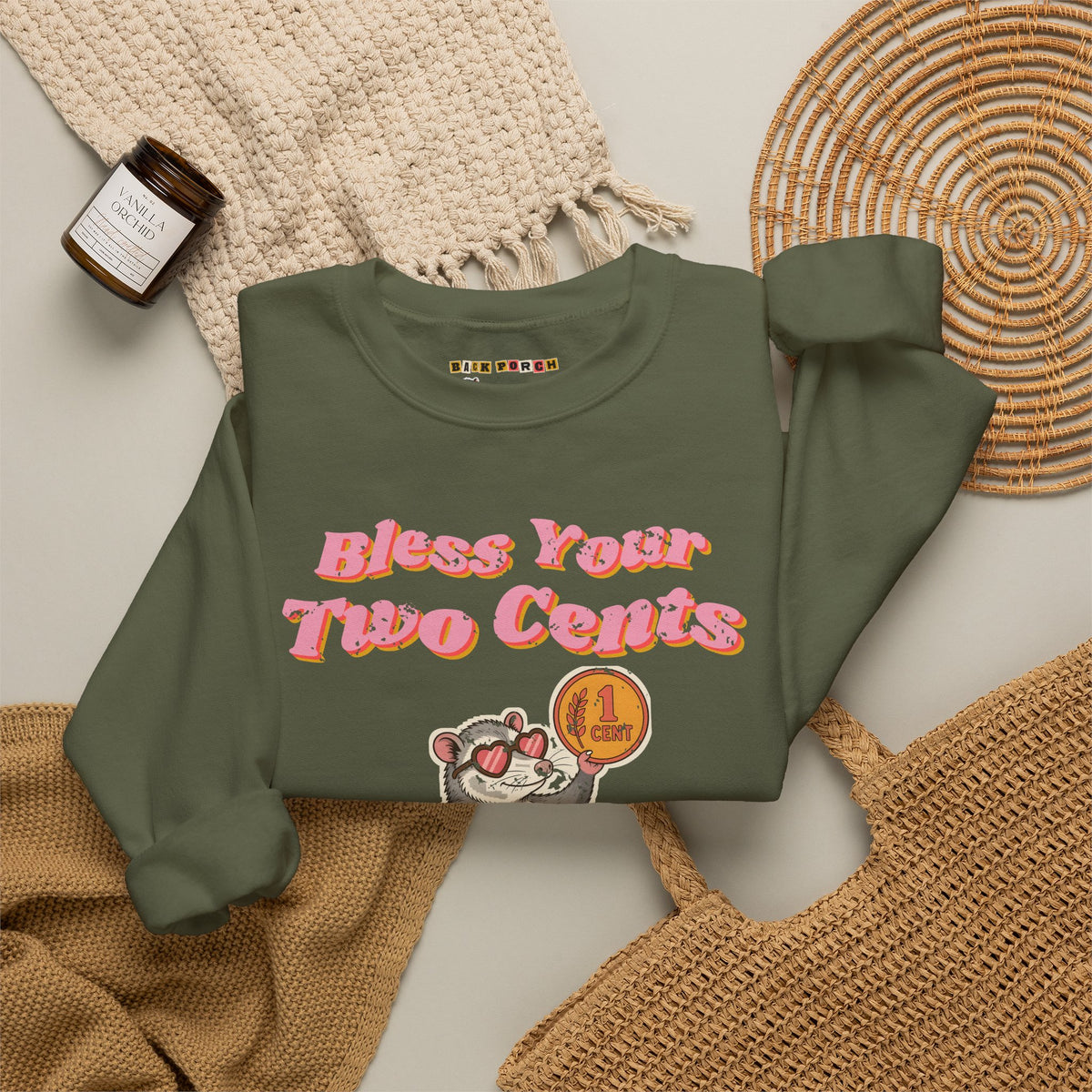 Bless Your Two Cents Possum Sweatshirt – Back Porch Sass