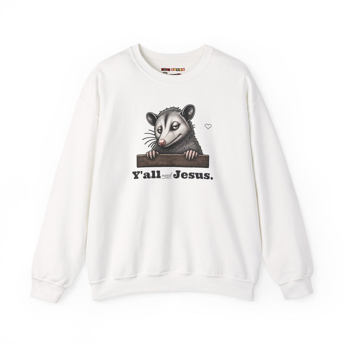 Y'all Need Jesus Side-Eye Possum Sweatshirt
