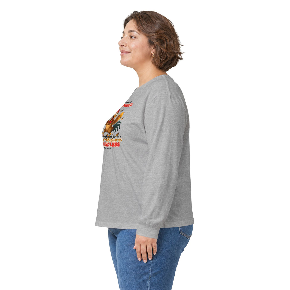 I Am Currently Unsupervised Rooster Long Sleeve Tee