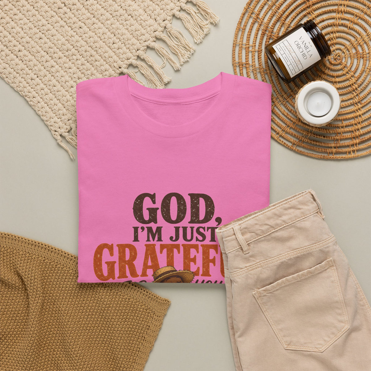God I'm Just Grateful for You Rocking Chair Turkey Thanksgiving Tee