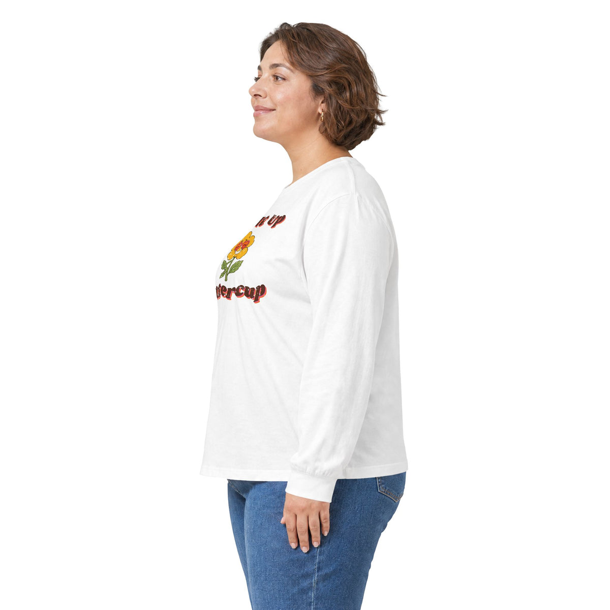 Suck It Up Buttercup Retro Groovy Long Sleeve Tee – Back Porch Sass
