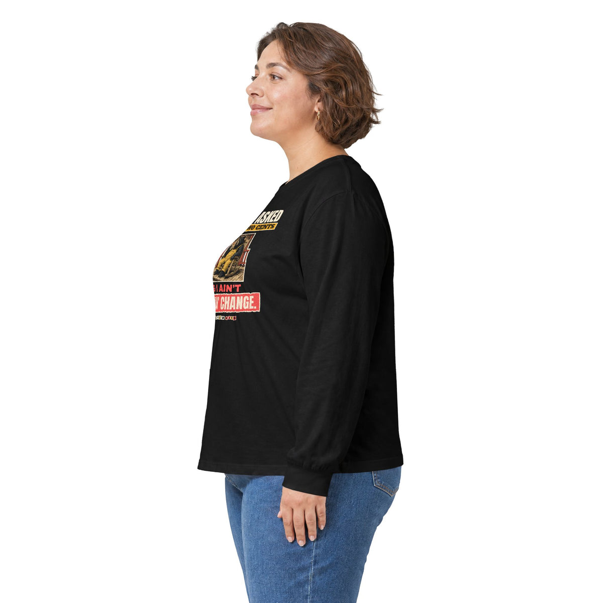 Nobody Asked Fer Yer Two Cents Bear Long Sleeve Tee – Back Porch Sass