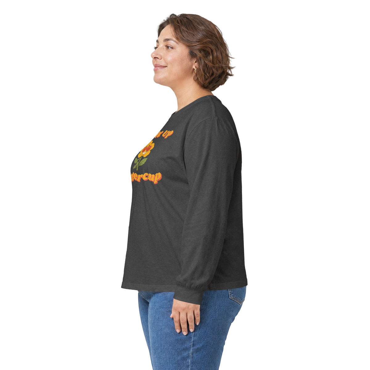 Suck It Up Buttercup Retro Groovy Long Sleeve Tee – Back Porch Sass