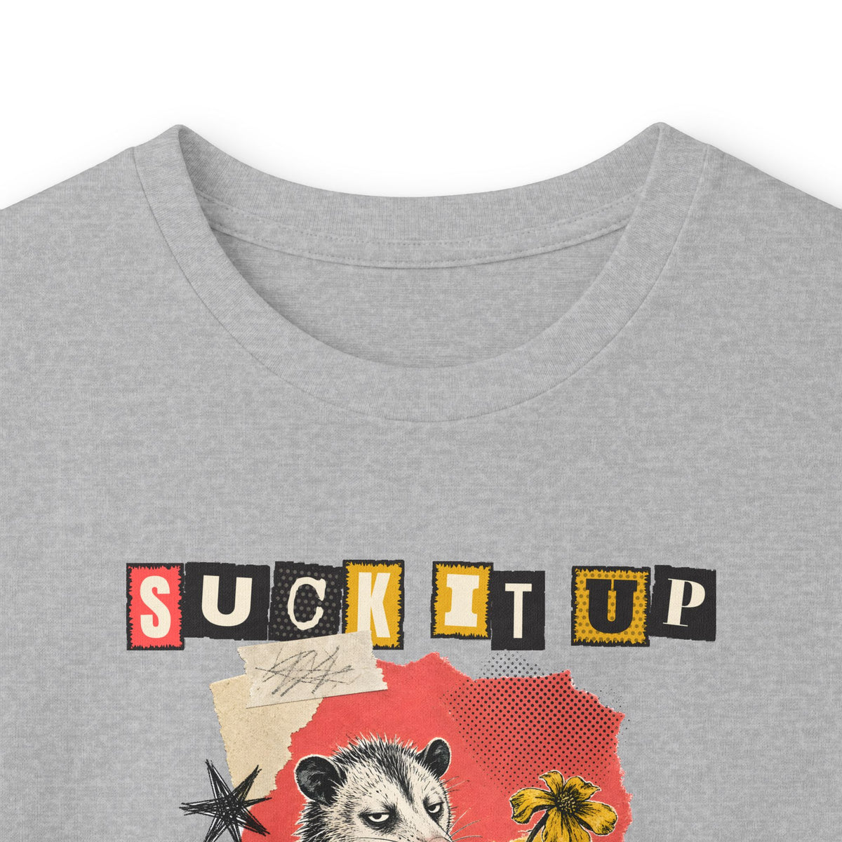 Suck It Up Buttercup Zine Possum Long Sleeve Tee