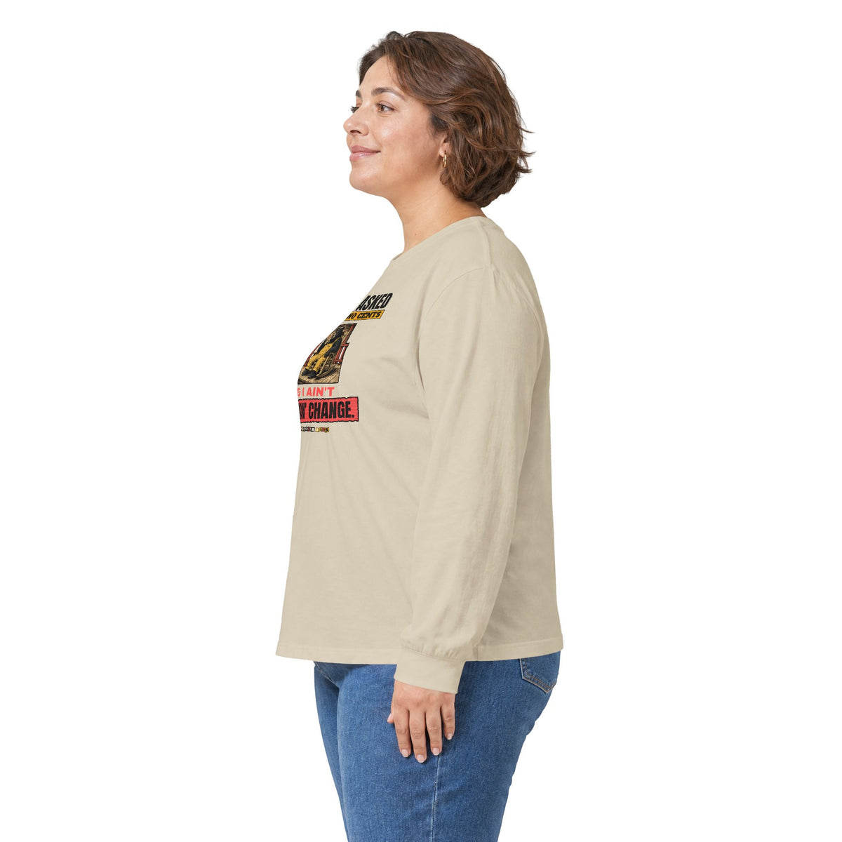 Nobody Asked Fer Yer Two Cents Bear Long Sleeve Tee – Back Porch Sass