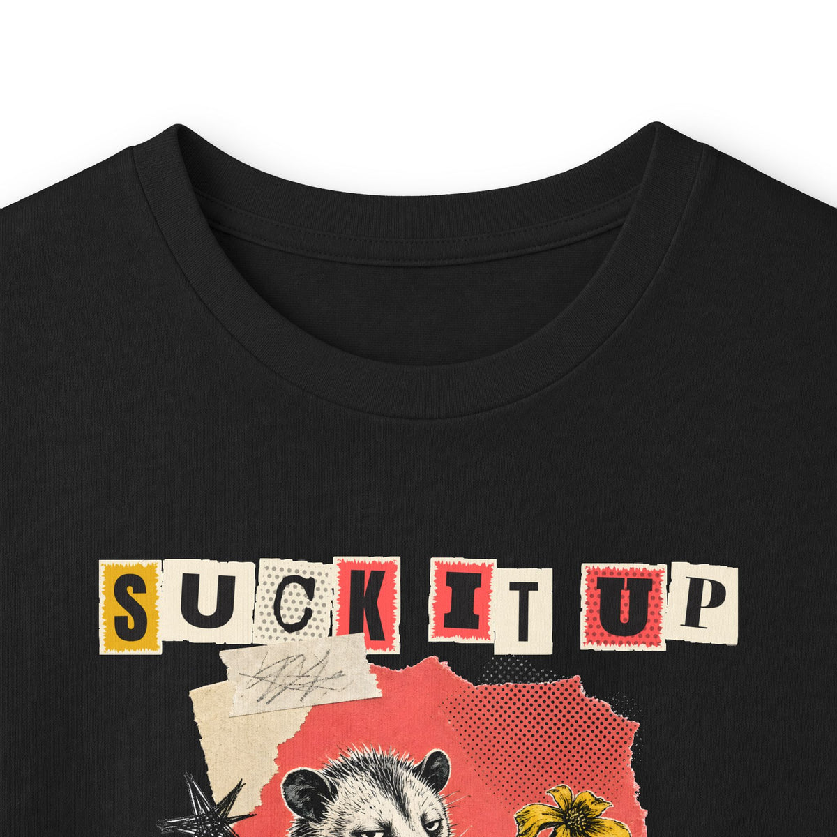 Suck It Up Buttercup Zine Possum Long Sleeve Tee