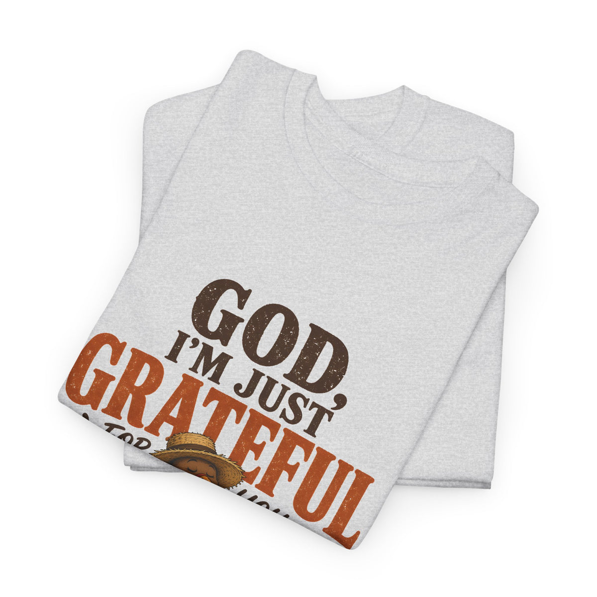 God I'm Just Grateful for You Rocking Chair Turkey Thanksgiving Tee