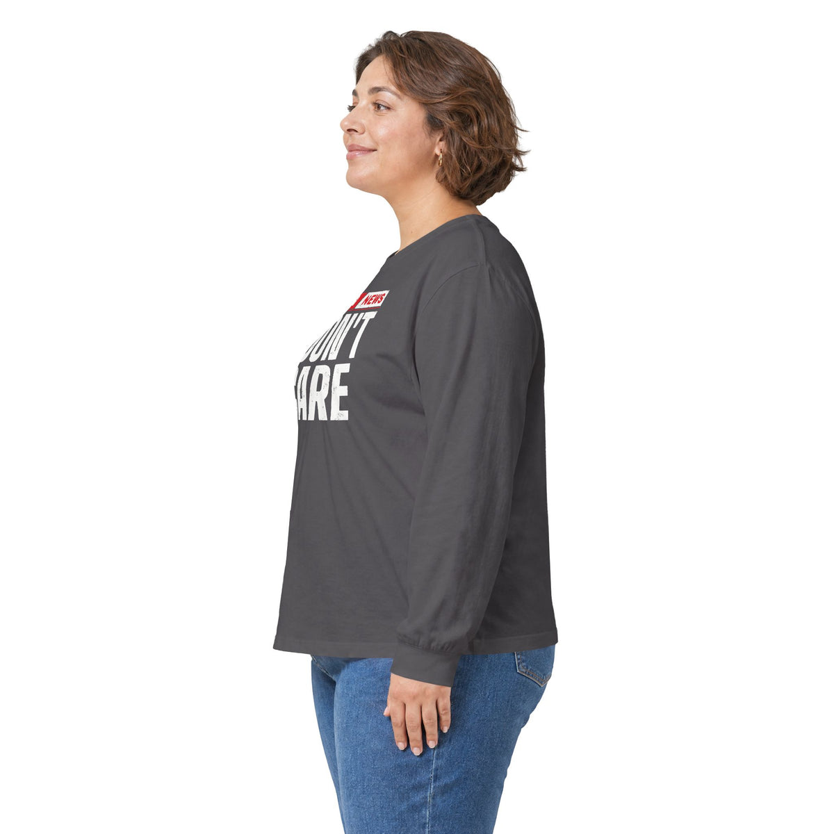 Breaking News I Don't Care Long Sleeve Tee