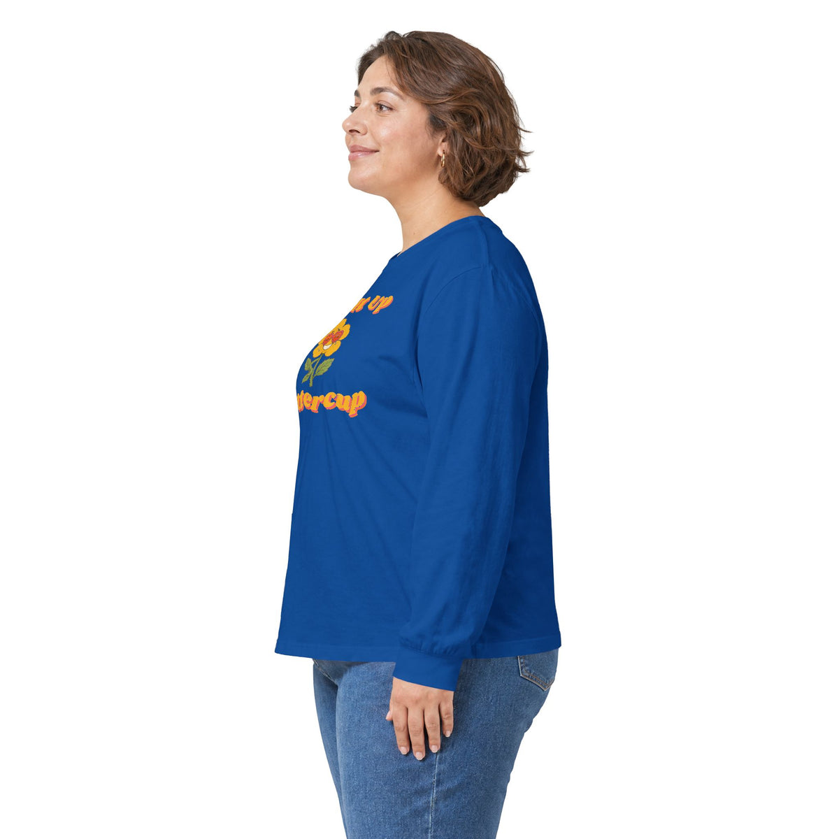 Suck It Up Buttercup Retro Groovy Long Sleeve Tee – Back Porch Sass