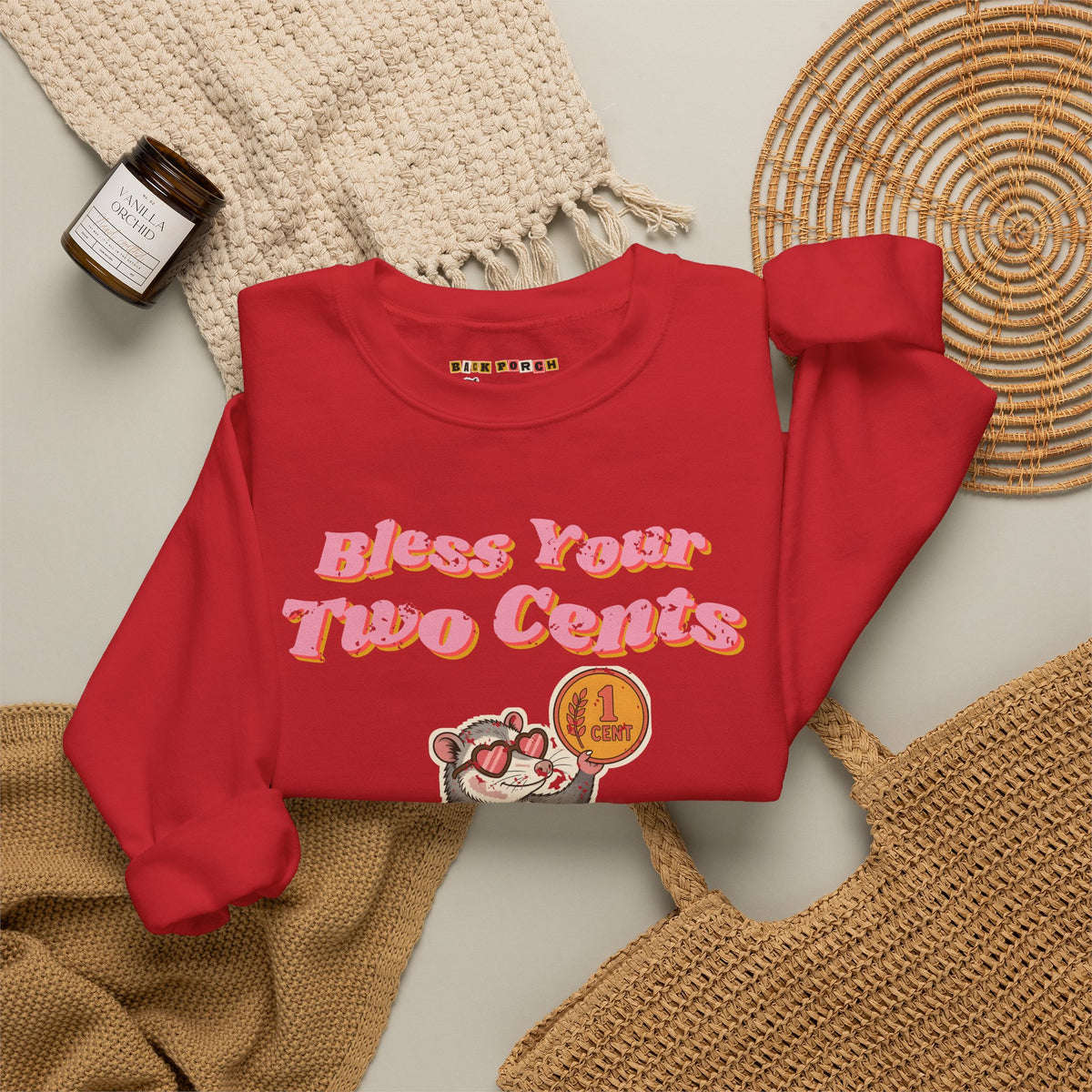 Bless Your Two Cents Possum Sweatshirt – Back Porch Sass