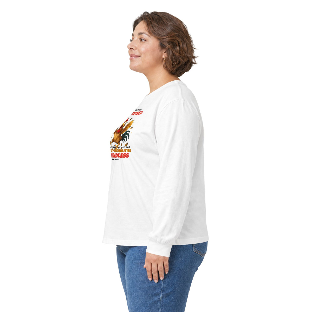 I Am Currently Unsupervised Rooster Long Sleeve Tee