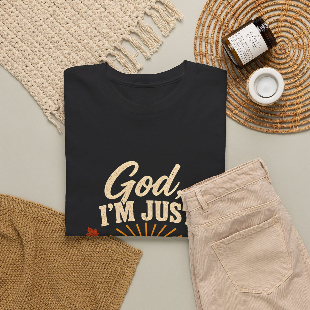 God I'm Just Grateful for You Mountain Sunrise Thanksgiving Tee