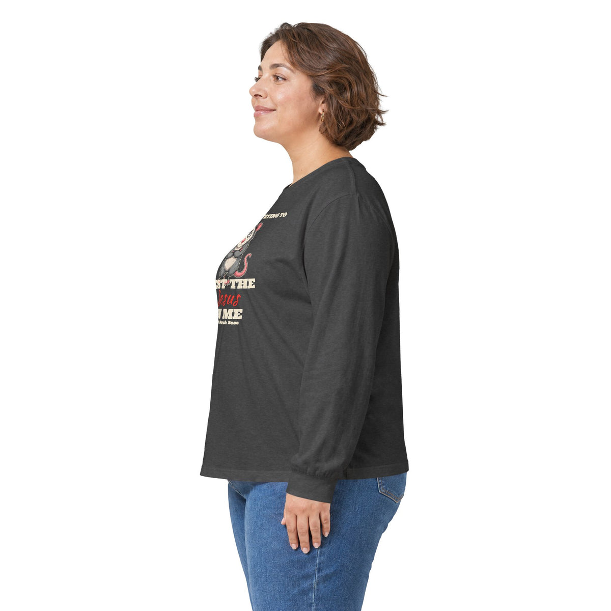 Why Y'all Trying to Test the Jesus in Me Possum Long Sleeve Tee – Back Porch Sass