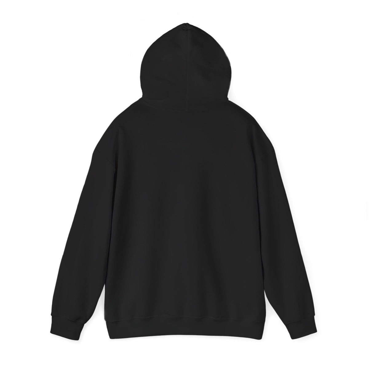 Black Stay Positive Logo hoodie, back view, plain back