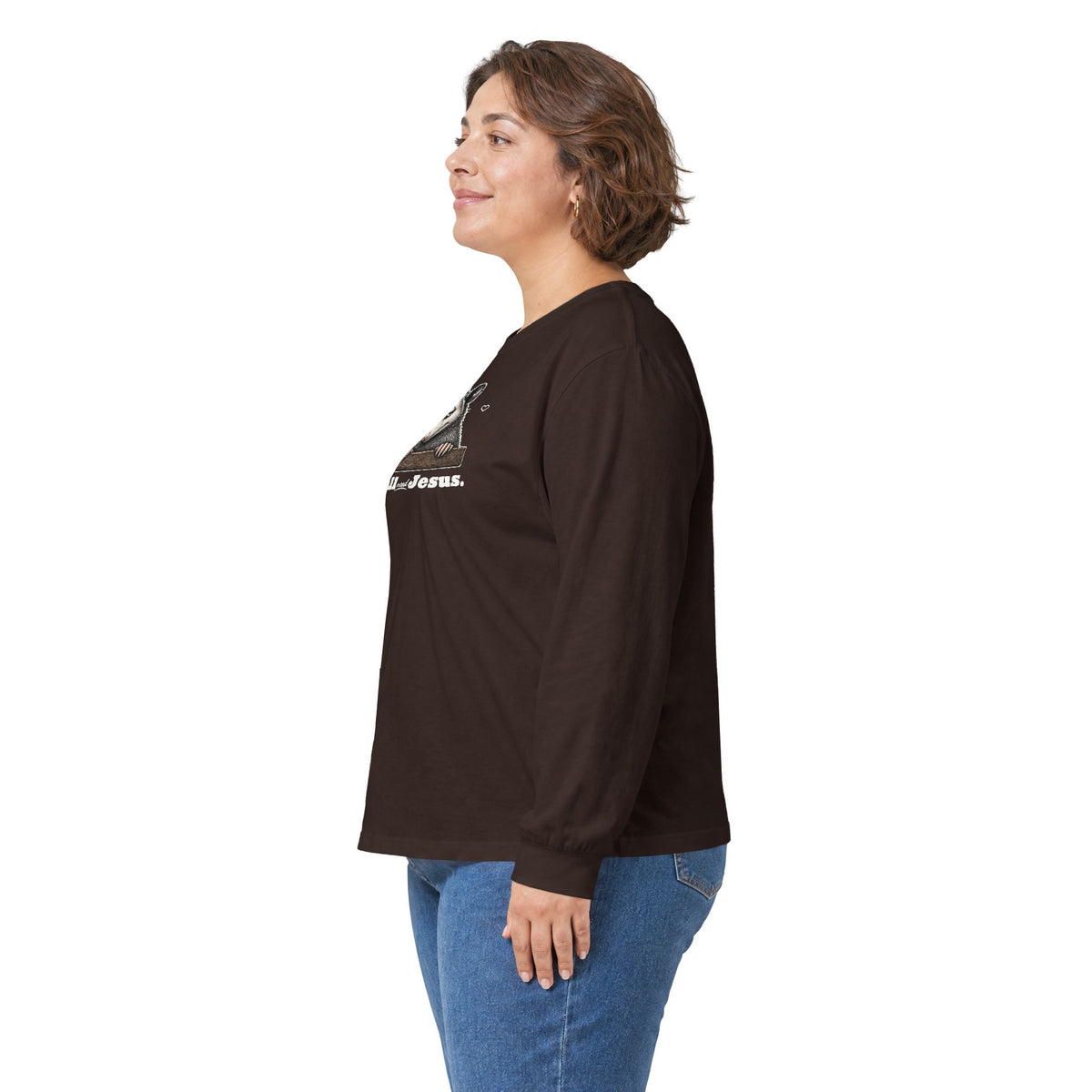 Y'all Need Jesus Side-Eye Possum Long Sleeve Tee