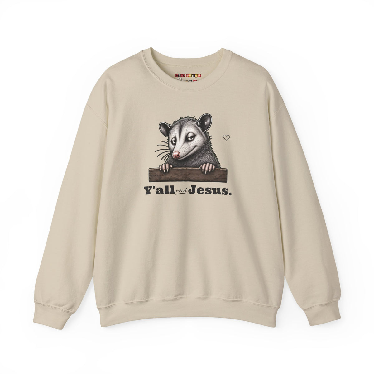 Y'all Need Jesus Side-Eye Possum Sweatshirt