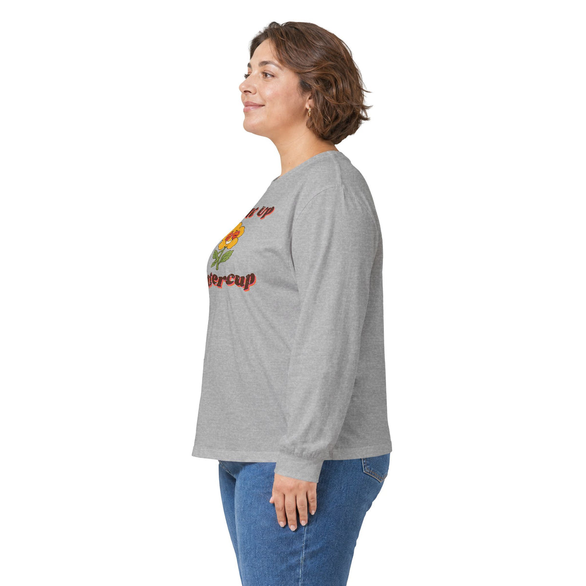 Suck It Up Buttercup Retro Groovy Long Sleeve Tee – Back Porch Sass
