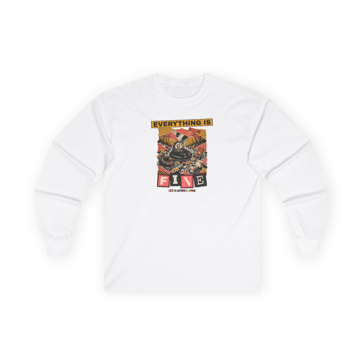 Everything Is Fine Stressed Possum Long Sleeve Tee – Back Porch Sass