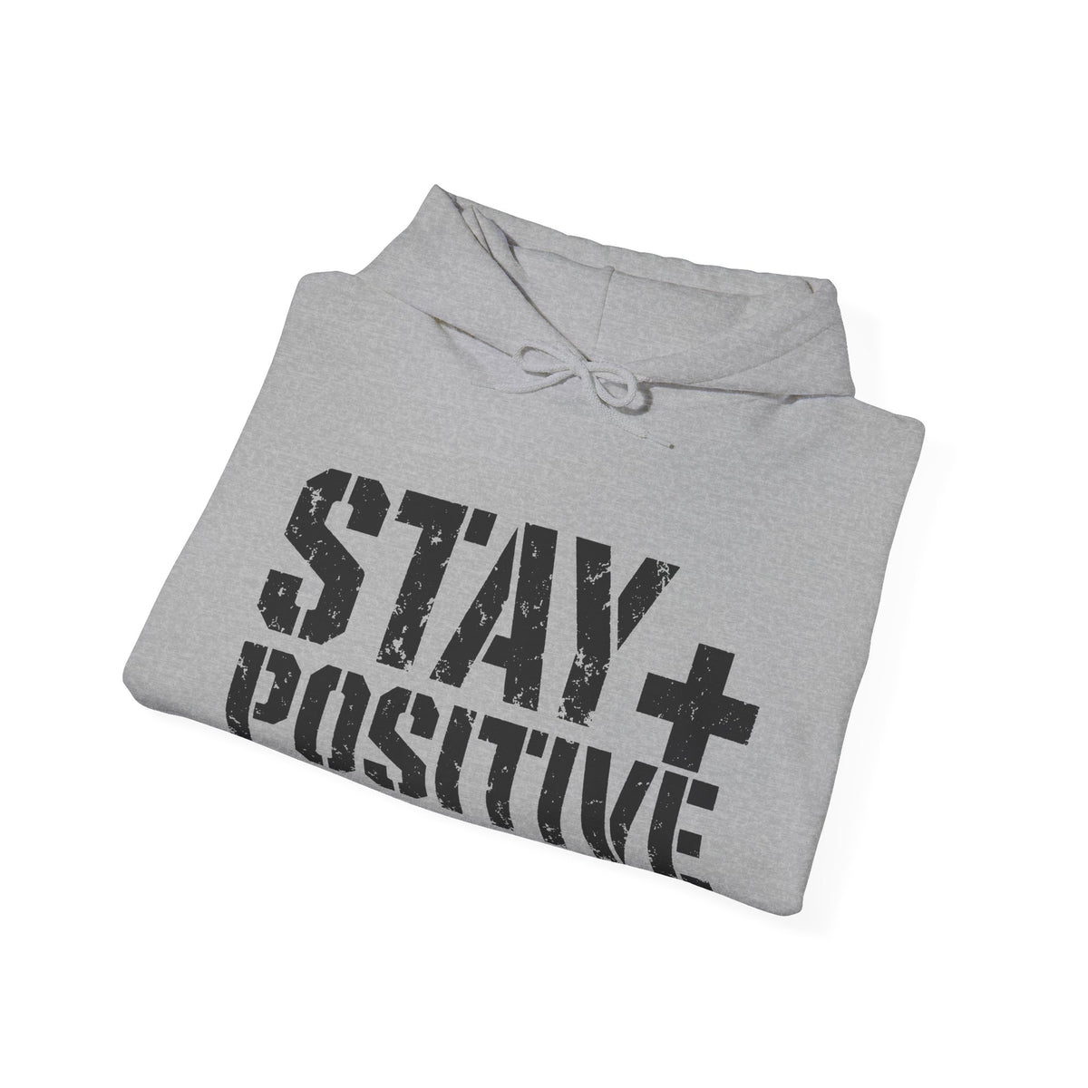 Sport Grey Stay Positive Logo hoodie, detail view