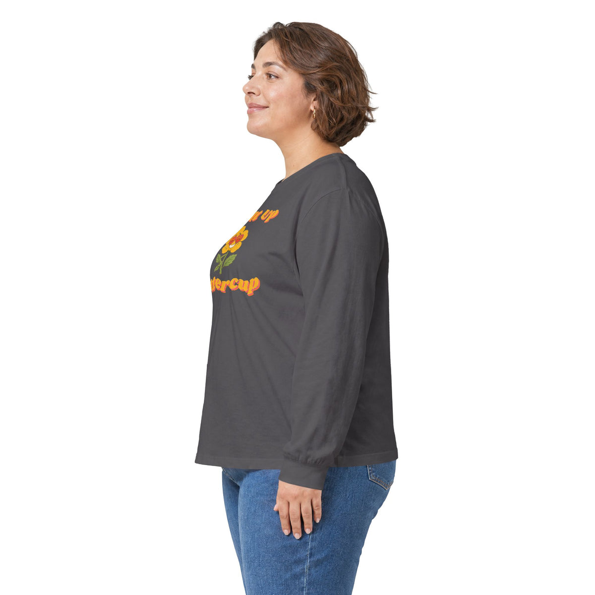 Suck It Up Buttercup Retro Groovy Long Sleeve Tee – Back Porch Sass