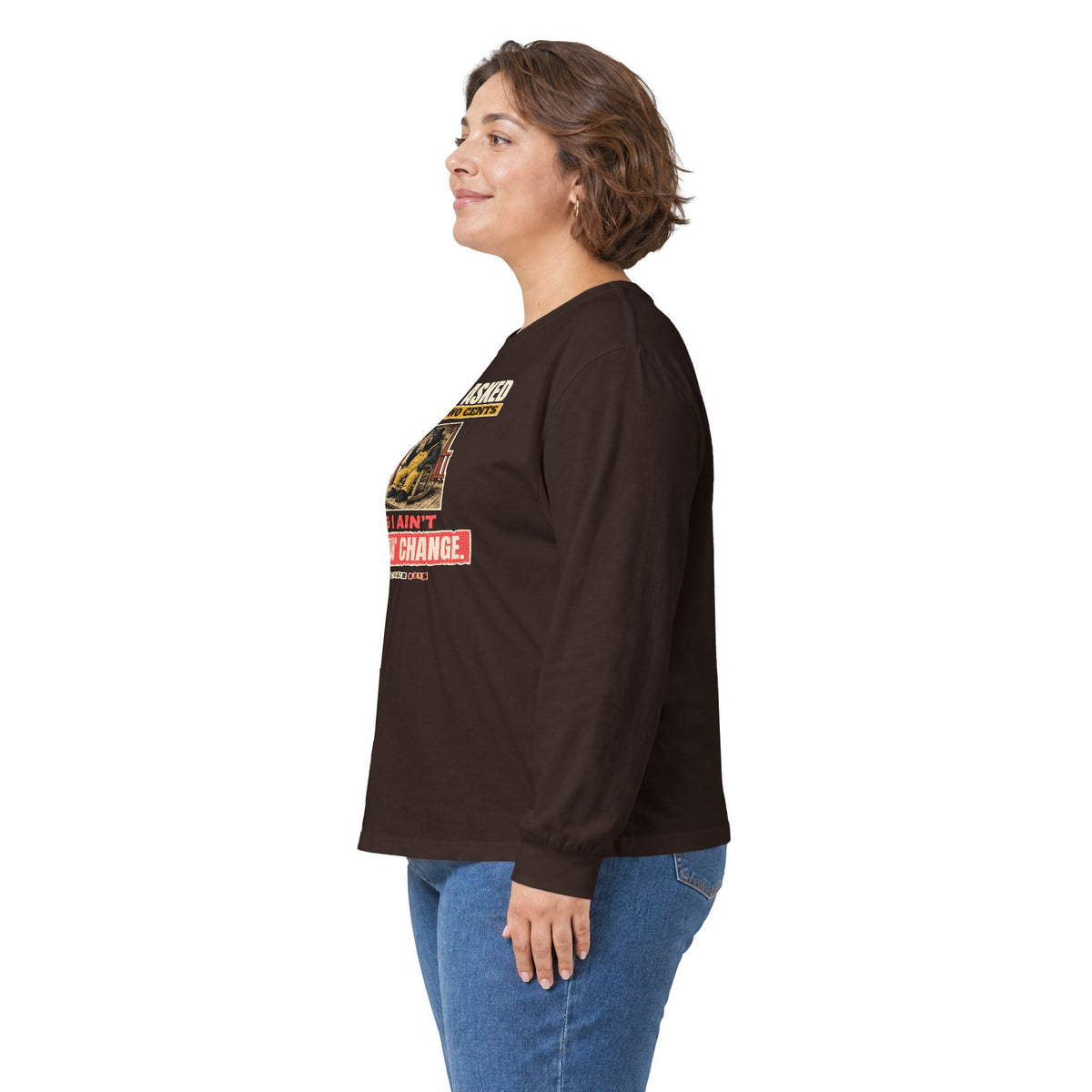 Nobody Asked Fer Yer Two Cents Bear Long Sleeve Tee – Back Porch Sass