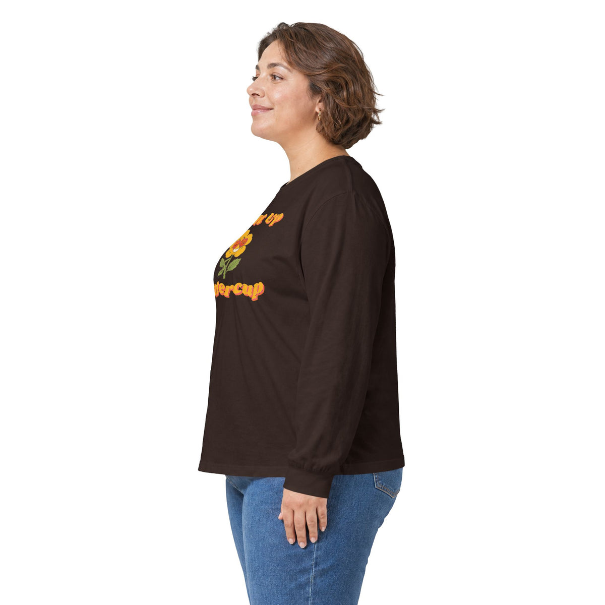 Suck It Up Buttercup Retro Groovy Long Sleeve Tee – Back Porch Sass
