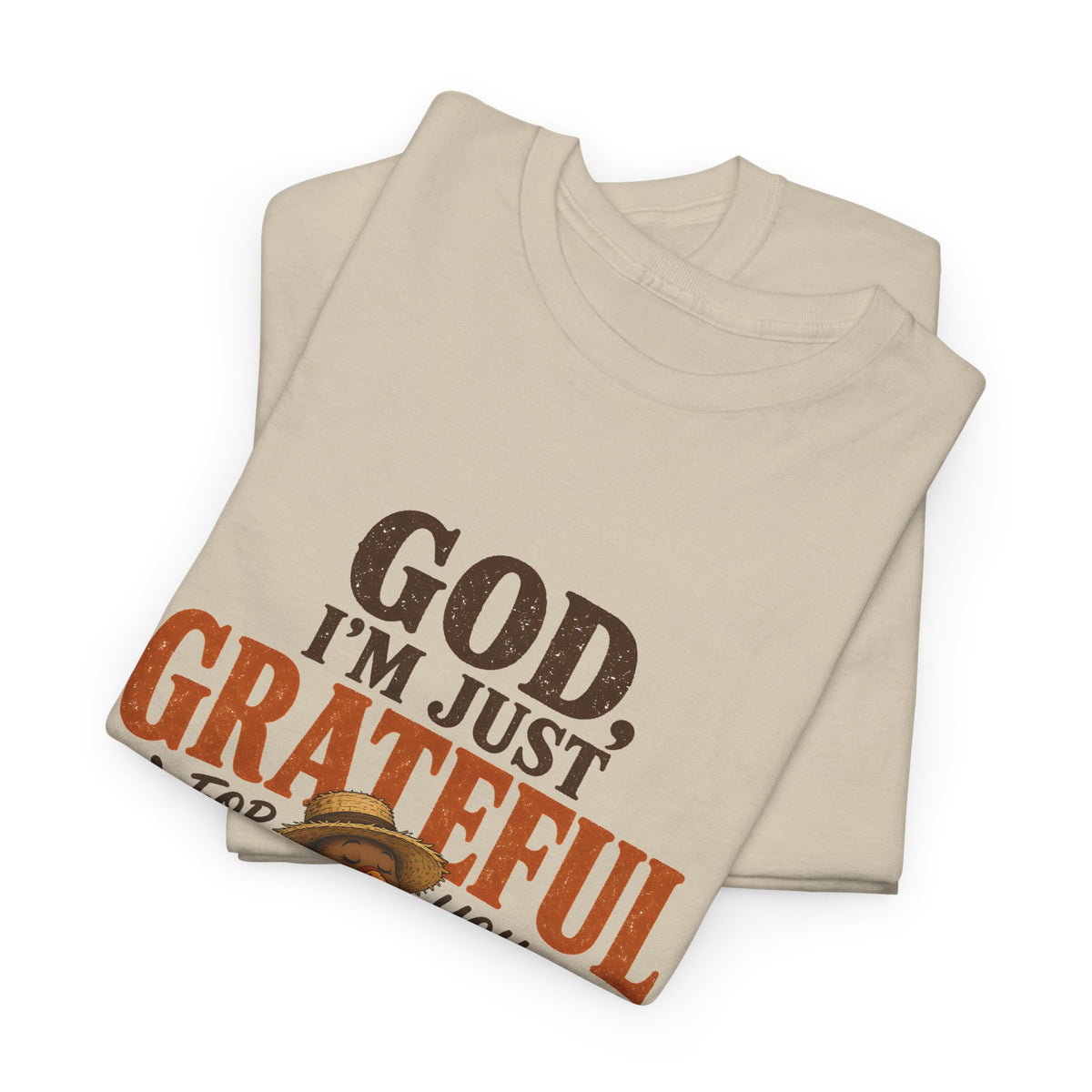 God I'm Just Grateful for You Rocking Chair Turkey Thanksgiving Tee