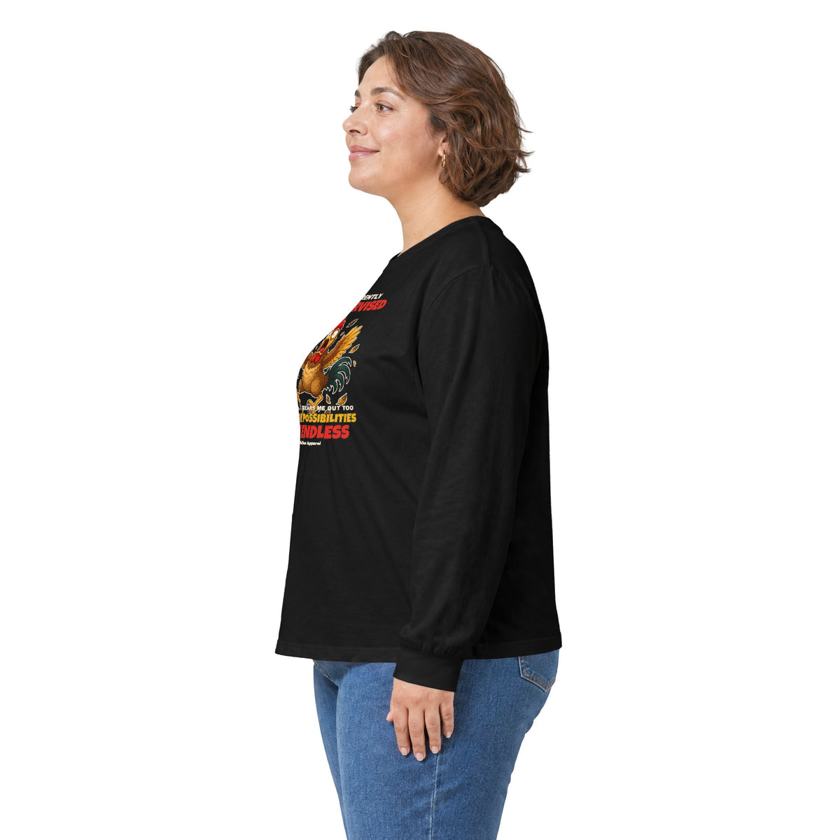 I Am Currently Unsupervised Rooster Long Sleeve Tee
