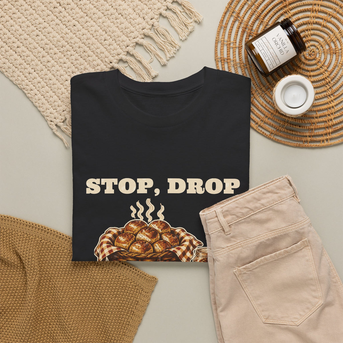 Stop, Drop & Pass the Rolls Thanksgiving Tee
