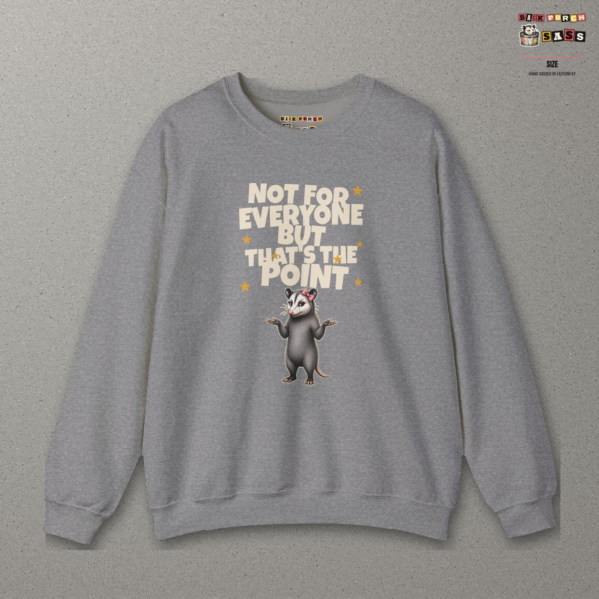 Not For Everyone But That's The Point - Carla Sweatshirt – Graphite Heather – front