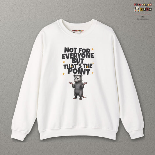 Not For Everyone But That's The Point - Carl Sweatshirt – White – front
