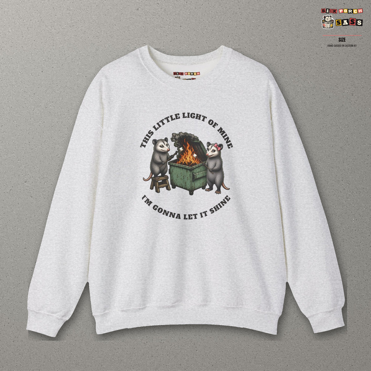 This Little Light of Mine Sweatshirt – Ash – front