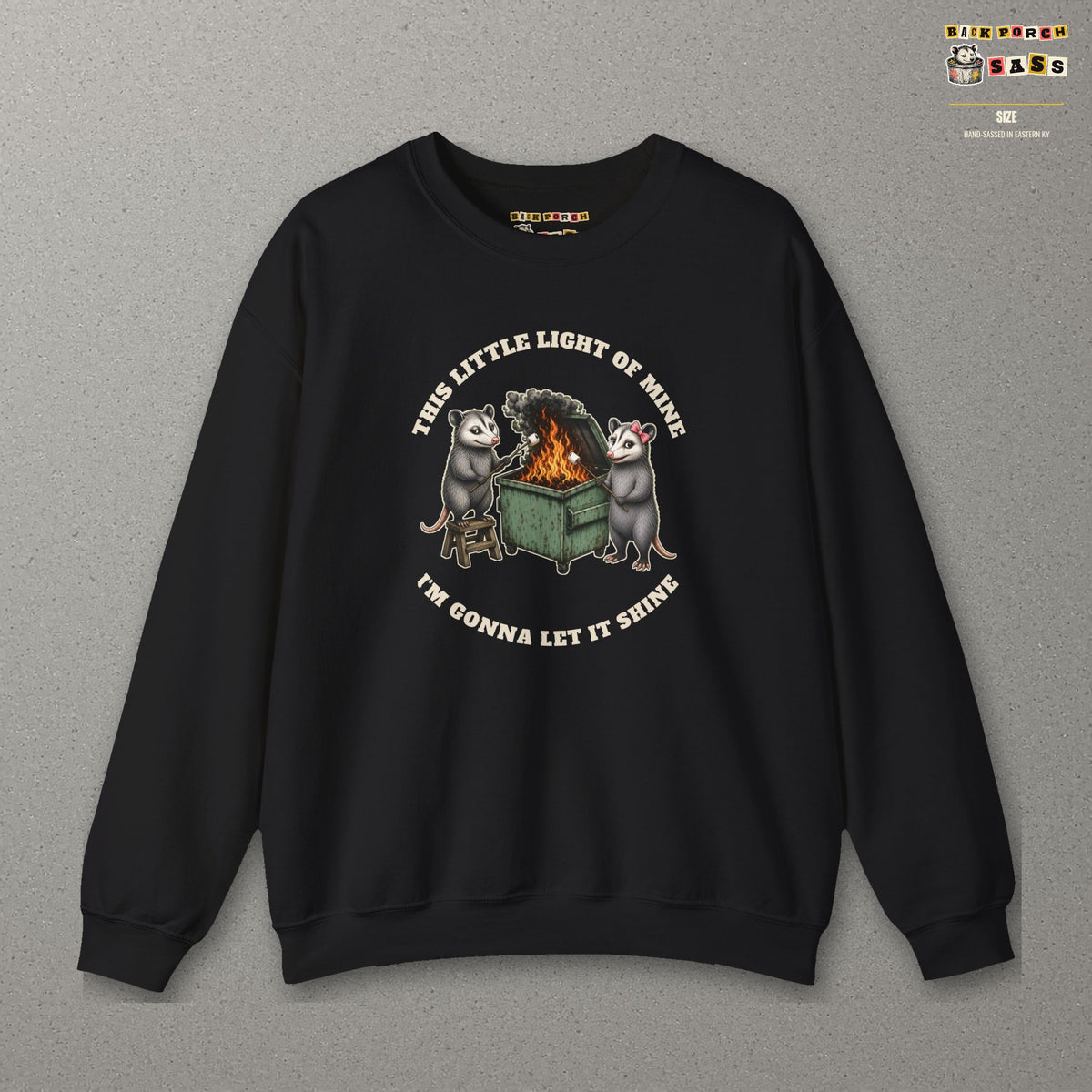 This Little Light of Mine Sweatshirt – Black – front
