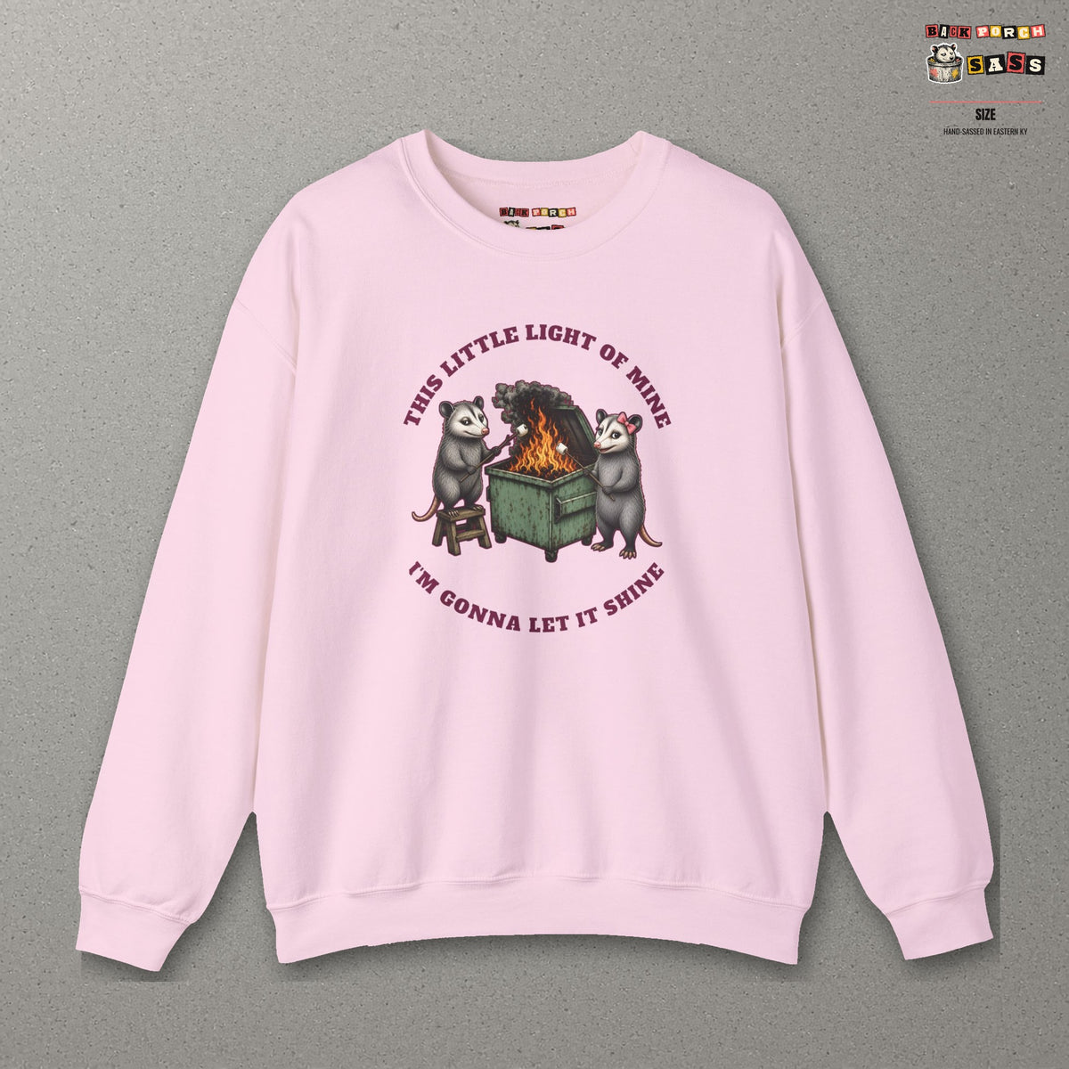 This Little Light of Mine Sweatshirt – Light Pink – front