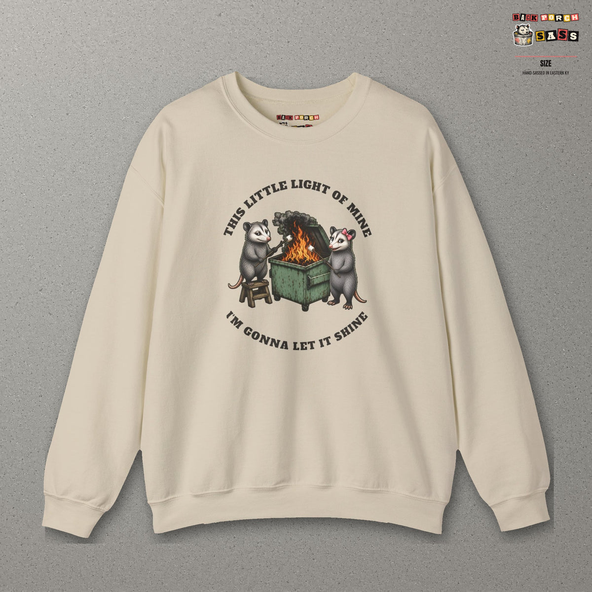 This Little Light of Mine Sweatshirt – Sand – front