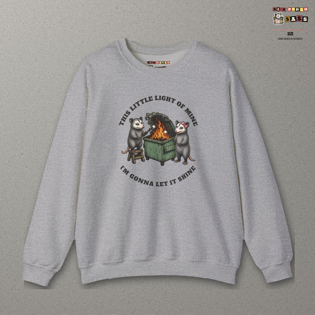 This Little Light of Mine Sweatshirt – Sport Grey – front