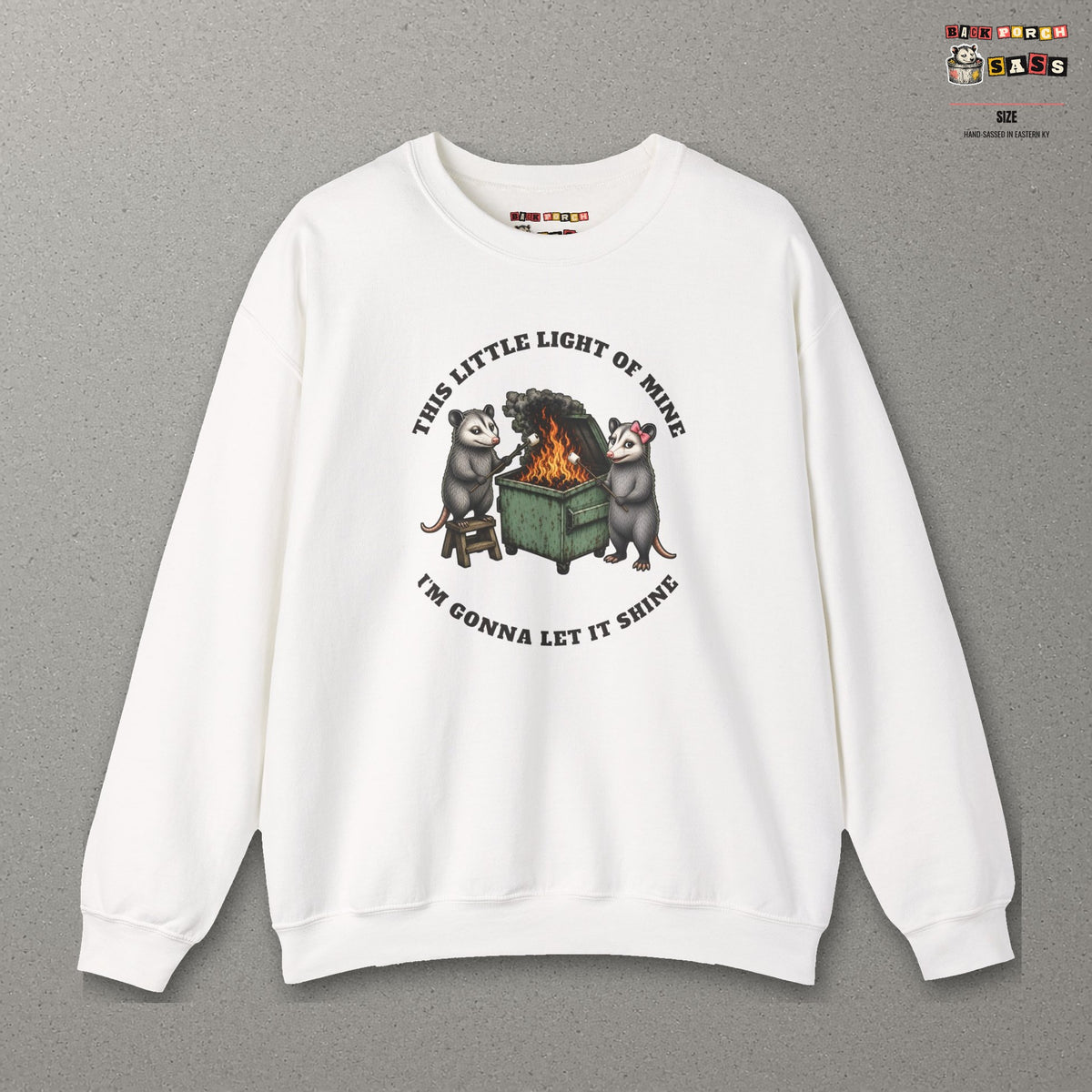 This Little Light of Mine Sweatshirt – White – front