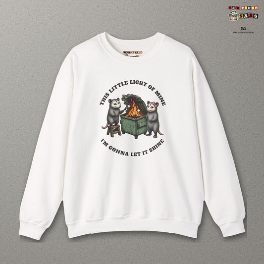 This Little Light of Mine Sweatshirt – White – front