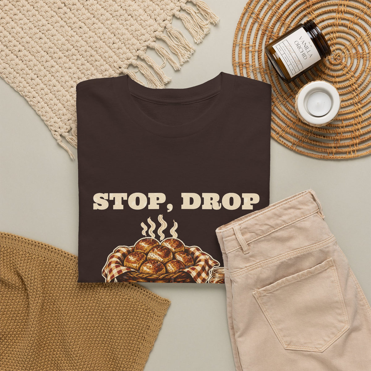 Stop, Drop & Pass the Rolls Thanksgiving Tee