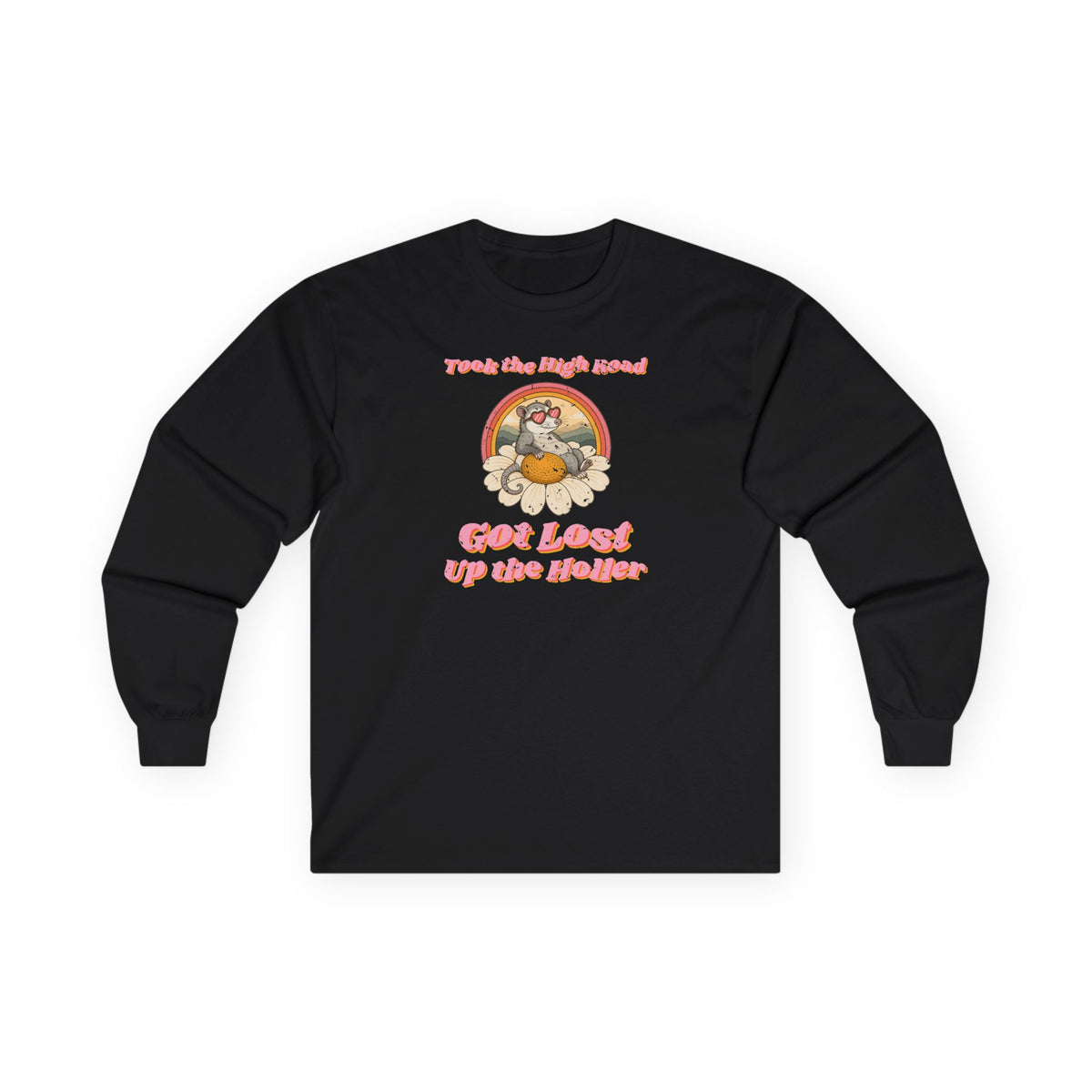 Took the High Road Got Lost Up the Holler Long Sleeve Tee – Back Porch Sass