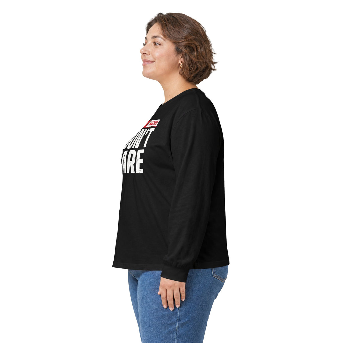 Breaking News I Don't Care Long Sleeve Tee