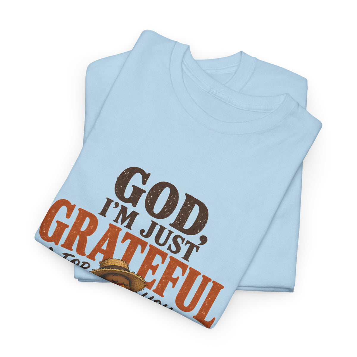 God I'm Just Grateful for You Rocking Chair Turkey Thanksgiving Tee