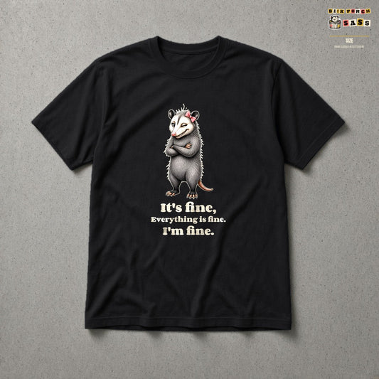 It's Fine, Everything Is Fine, I'm Fine - Carla Tee in Black – Back Porch Sass by The Hillbillies