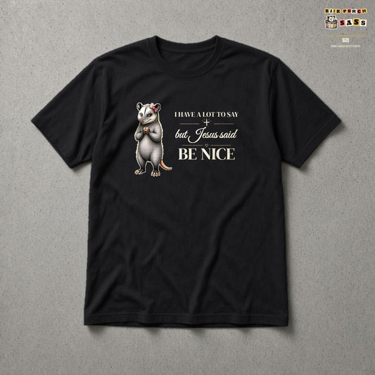 Be Nice Tee in Black – Back Porch Sass by The Hillbillies