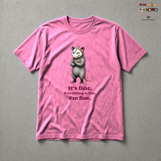 It's Fine, Everything Is Fine, I'm Fine - Carla Tee in Azalea – Back Porch Sass by The Hillbillies
