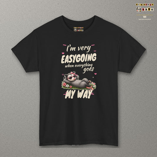 I'm Very Easygoing When Everything Goes My Way - Carla Tee – Black – front
