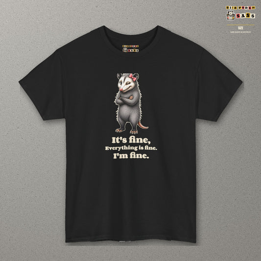 It's Fine, Everything Is Fine, I'm Fine - Carla Tee – Black – front